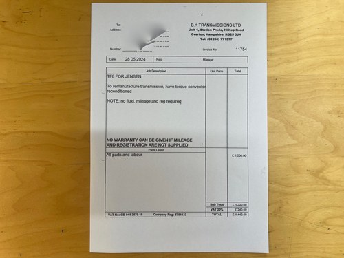 1964 Jensen CV-8 MkII 6.3 En venta (imagen 118 de 118)