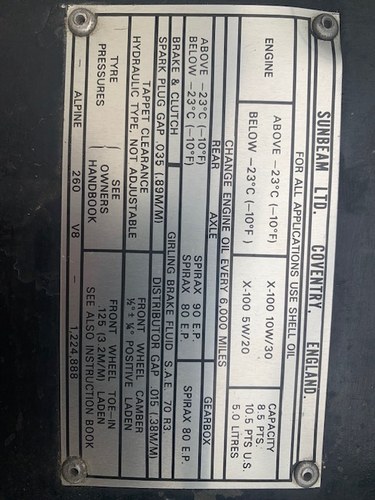 1965 Sunbeam Tiger Te koop (foto 78 van 85)