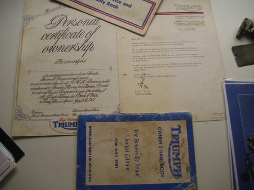 1981 Triumph Bonneville T140 Royal Wedding Limited Edition zum Verkauf (Bild 85 von 88)