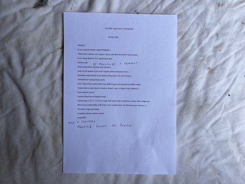 1995 LDV 3.5T 400 3.5Ltr V8 Luton Van/ Car Transporter Te koop (foto 122 van 122)