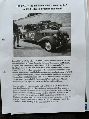 1950 Citroën Traction Avant Normale Roadster former Peking to Paris endurance rally car à vendre (picture 192 of 216)