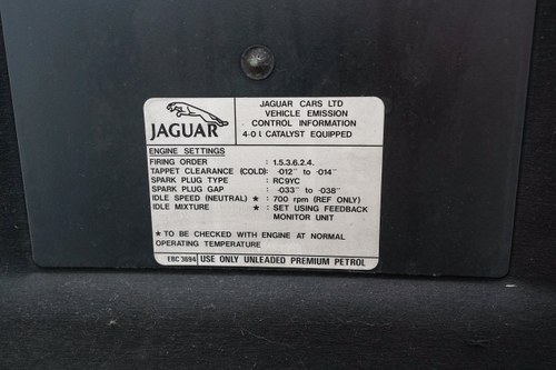 1993 Jaguar XJS 4.0 Cabriolet à venda (imagem 207 de 266)