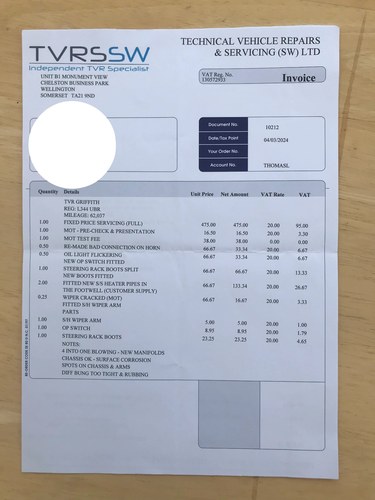 1994 TVR Griffith 500 (Pre-Serpentine) à vendre (picture 95 of 98)