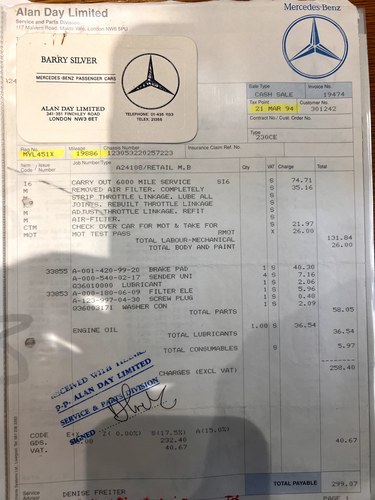 1982 Mercedes-Benz C123 280CE For Sale (picture 194 of 237)