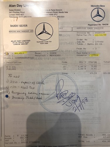 1982 Mercedes-Benz C123 280CE For Sale (picture 236 of 237)