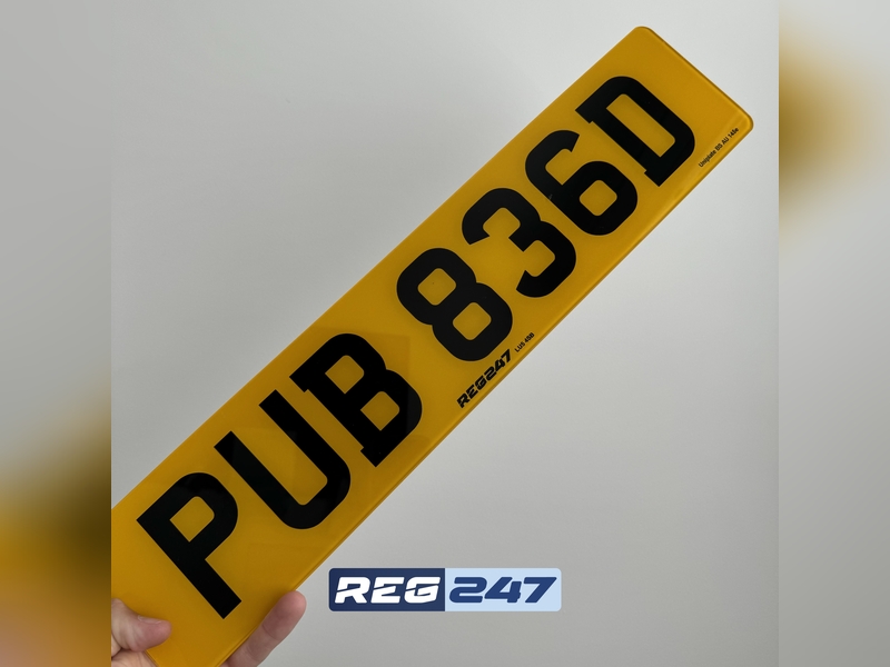 PUB 836D - Cheap Suffix Number Plate For Sale