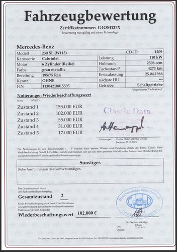 1966 Mercedes-Benz W113 230SL ‘Pagoda’ Te koop (foto 76 van 100)