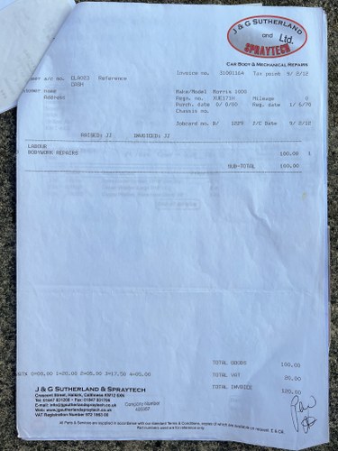 1970 Morris Minor Deluxe Convertible à vendre (picture 106 of 108)