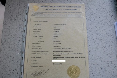 1974 Triumph GT6 MkIII zum Verkauf (Bild 88 von 103)