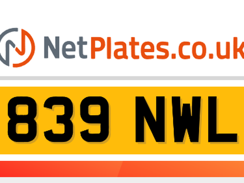 839 NWL Private Number Plate On DVLA Retention Ready