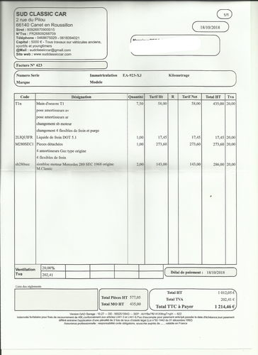 1968 Mercedes-Benz W111 280SE Coupe à vendre (picture 60 of 63)