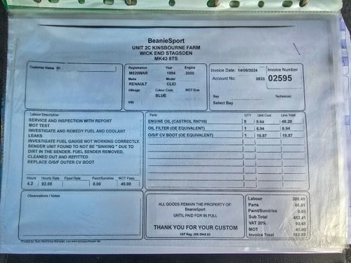 1995 Renault Clio Williams 2 In vendita (immagine 235 di 282)
