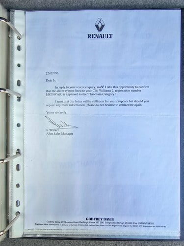 1995 Renault Clio Williams 2 In vendita (immagine 246 di 282)