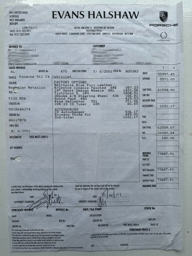 2001 Porsche 911 996 Carrera 4 Tiptronic 3.4 En venta (imagen 149 de 224)