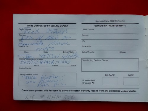 1990 Jaguar XJS Convertible 5,3L V12 In vendita (immagine 112 di 113)