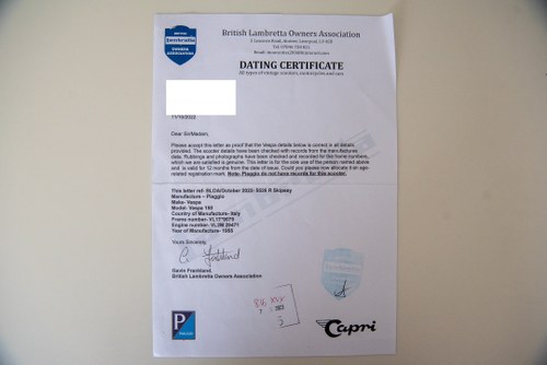 1955 Piaggio Vespa 150 For Sale (picture 55 of 55)