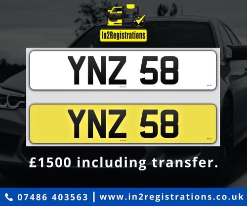 YNZ 58 Dateless 3x2 Number Plate. Kaufen Bei