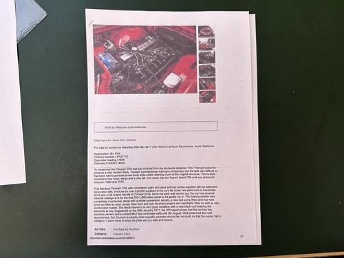 1971 Triumph TR6 till salu (bild 106 av 112)