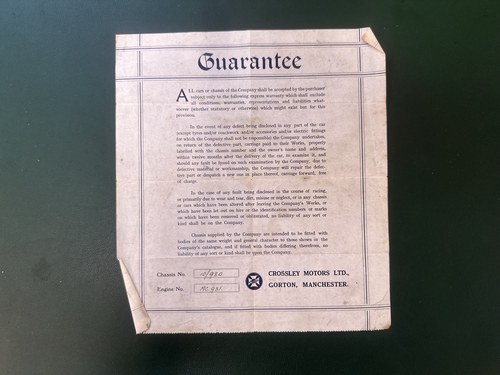 1933 Crossley Torquay Saloon For Sale (picture 135 of 139)