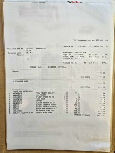 1999 Ducati 916 SPS Carl Fogarty Replica zum Verkauf (Bild 165 von 186)