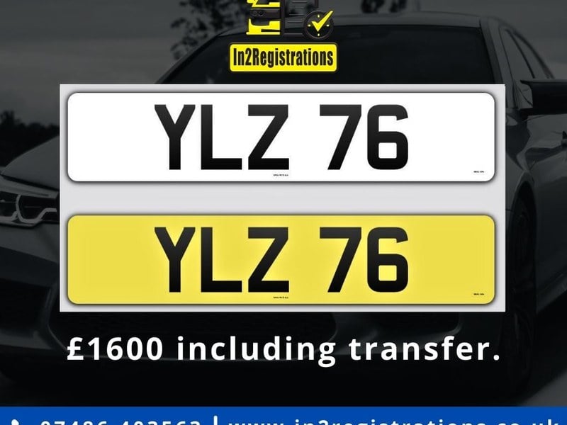 YLZ 76 Dateless 3x2 Number Plate.