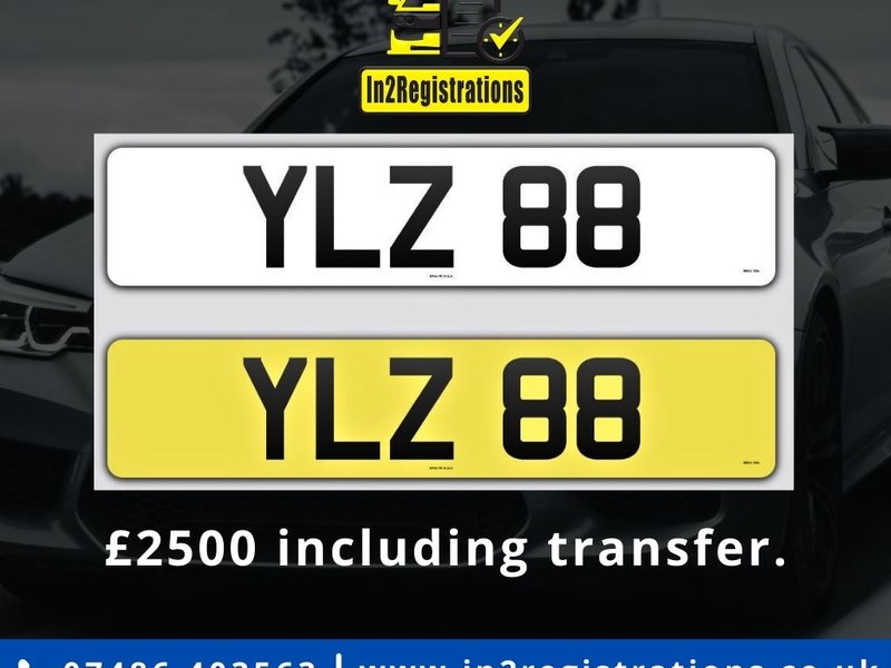 YLZ 88 Dateless 3x2 Number Plate.