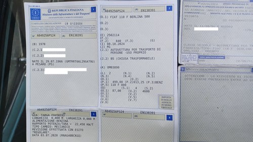 1970 Fiat 500L à vendre (picture 68 of 70)