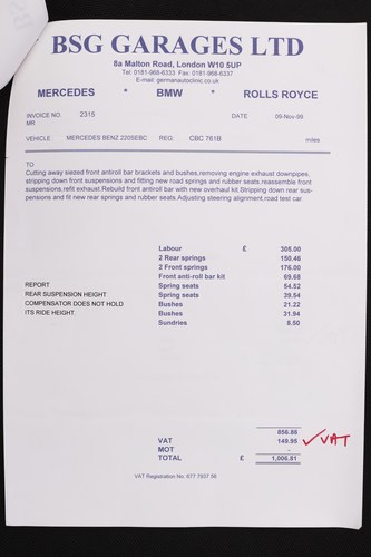 1964 Mercedes-Benz W111 220SE Cabriolet Te koop (foto 234 van 241)