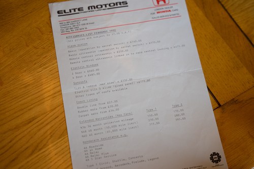 1992 Honda CR-X 1.6i VT (CRX) zum Verkauf (Bild 104 von 112)