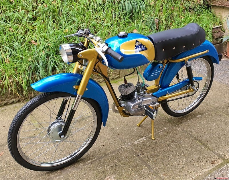 1960 Gitan Grillo 50 Sport 3v Blue Manual, speed Left Hand Drive
