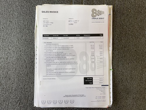 2001 Vauxhall 888 BTC-C Astra Coupe Chassis 1 ex Matt Neal Te koop (foto 144 van 153)