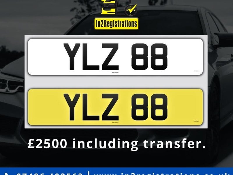 YLZ 88 Dateless 3x2 Number Plate.