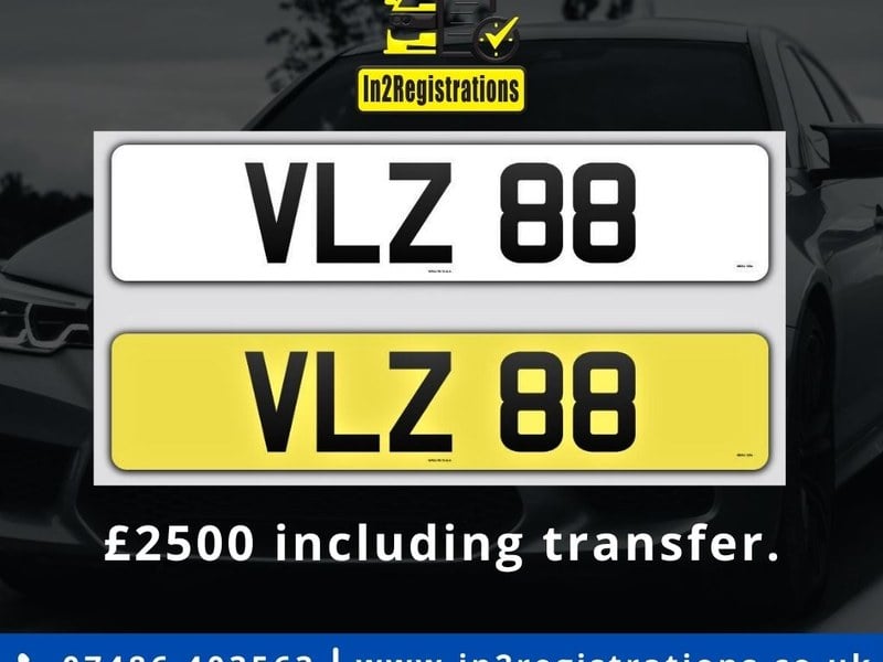 VLZ 88 Dateless 3x2 Number Plate.