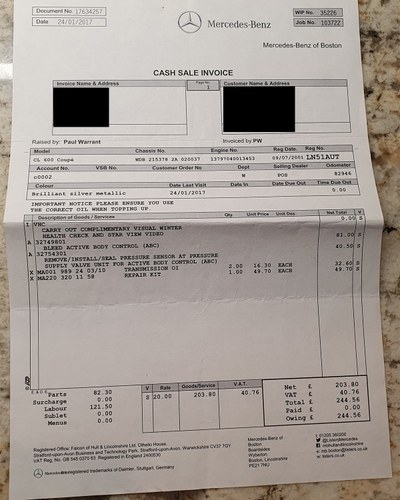 2001 Mercedes-Benz C215 CL600 V12 à venda (imagem 364 de 372)