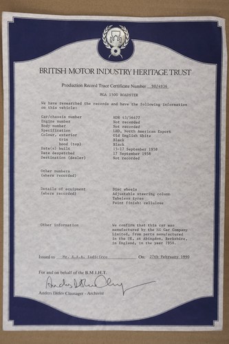 1958 MGA Roadster 1500 For Sale (picture 203 of 239)