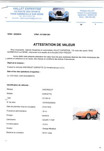 1972 Chevrolet Corvette C3 à vendre (picture 30 of 42)