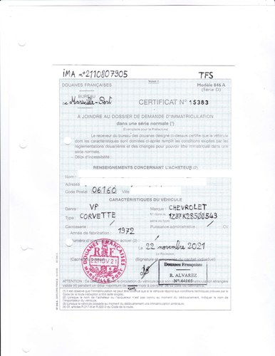 1972 Chevrolet Corvette C3 à vendre (picture 33 of 42)