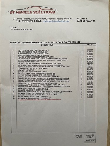 1968 Mercedes 280SE W111 Coupe En venta (imagen 167 de 169)