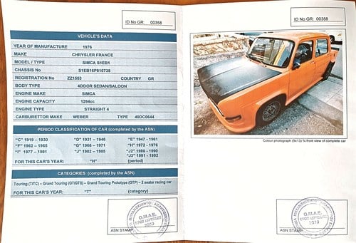 1976 Simca Rallye For Sale (picture 48 of 54)