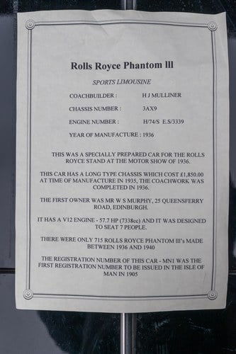 1936 Rolls-Royce Phantom III Sports Limousine by Mulliner zum Verkauf (Bild 198 von 206)