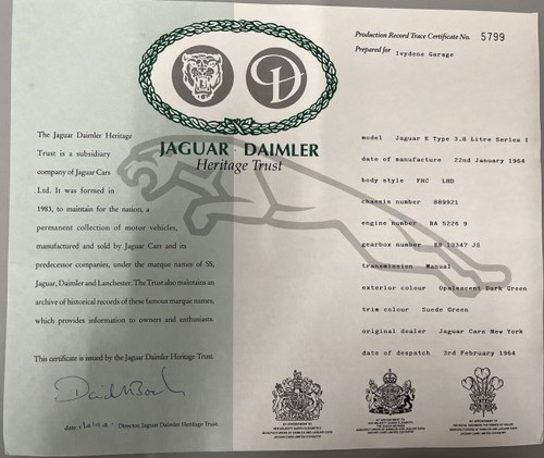 1964 Jaguar E-Type Series 1 3.8 Coupe Te koop (foto 92 van 163)