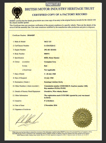 1968 MG MGC GT En venta (imagen 158 de 333)