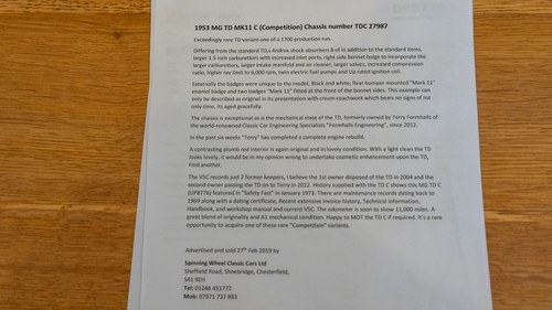 1953 MG TDC Mk2 Competition zum Verkauf (Bild 179 von 201)