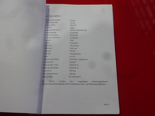 1988 Ferrari 328 GTS "Quattrovalvole" Targa 3,2L V8 In vendita (immagine 137 di 164)