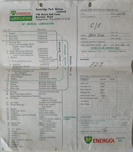 1967 Mercedes-Benz W110 Series 2 200 ‘Fintail’ till salu (bild 129 av 138)