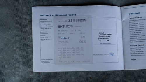 2003 Audi TT Mk1 1.8T 225bhp Quattro 34k miles! For Sale (picture 198 of 208)