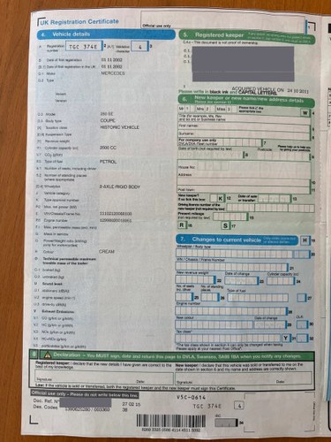 1967 Mercedes-Benz W111 250SE Coupe Manual In vendita (immagine 401 di 403)