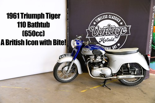 1961 Triumph Tiger 110 Bathtub (650cc) à vendre (picture 2 of 11)