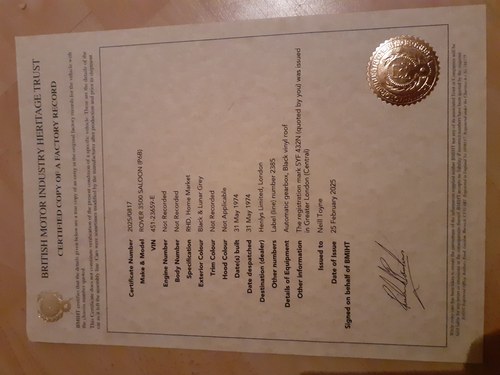 1974 Rover P6 3500 Automatic Estoura zum Verkauf (Bild 119 von 143)