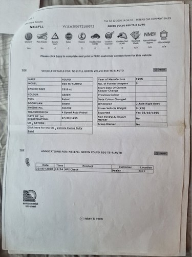 1995 Volvo 850 T5-R In vendita (immagine 177 di 179)